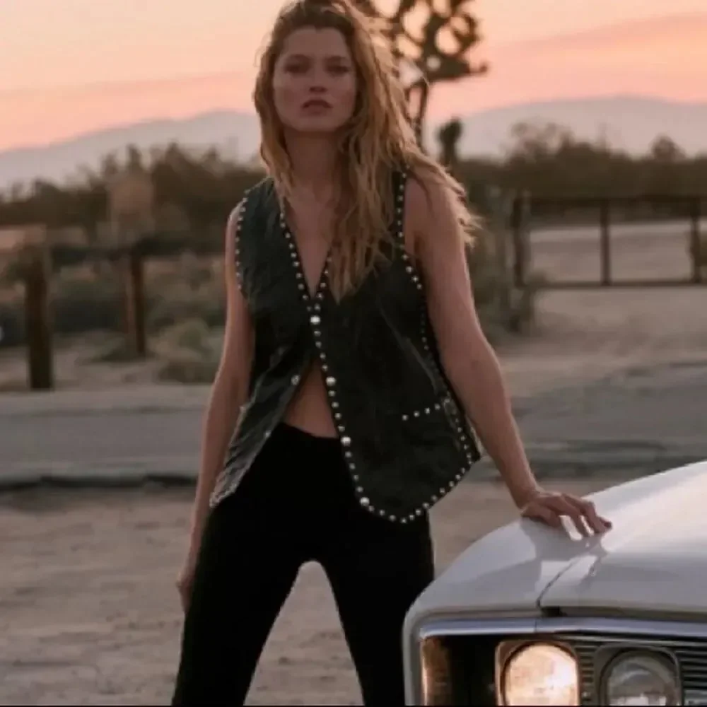 Free People Rock N Roll Leather Vest